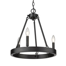 Golden 1017-3 BLK - Golden Lighting Alastair 3-light Chandelier in Matte Black